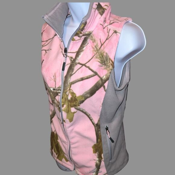Cabela's Women’s Pink Camo Fleece Warm Hunting Vest Size Small - Picture 8 of 9